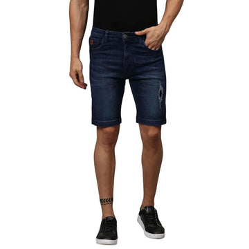 Campus Sutra Denim Rugged Slim Fit Short
